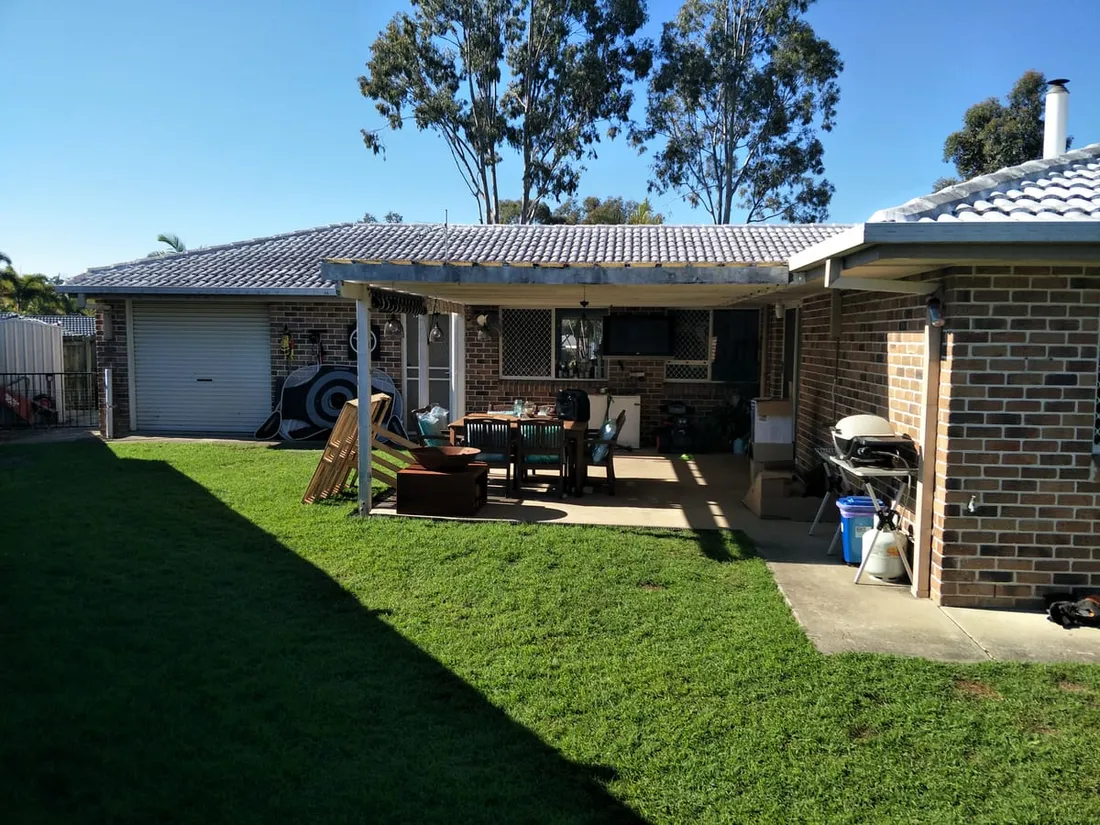 Covered patio extending the living space of a Queensland home